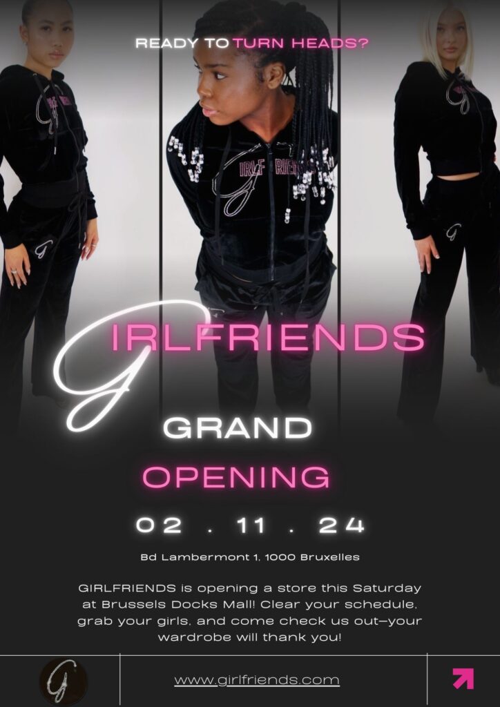 Black and orange modern fashion grand opening flyer